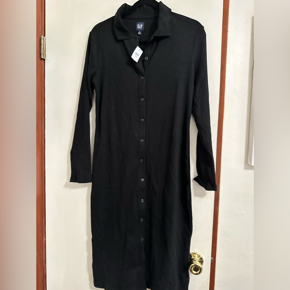 GAP Rib Polo Midi Dress
